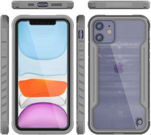 Punkcase iPhone 12 Ravenger Case Protective Military Grade Multilayer Cover [Grey]