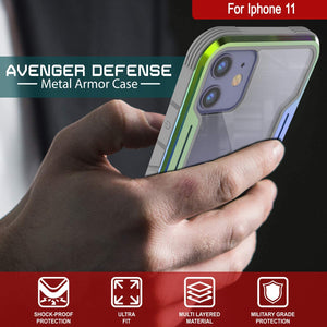 Punkcase iPhone 12 Ravenger Case Protective Military Grade Multilayer Cover [Rainbow]