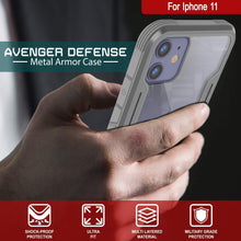 Load image into Gallery viewer, Punkcase iPhone 12 Mini Ravenger Case Protective Military Grade Multilayer Cover [Grey]
