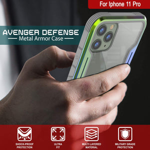 Punkcase iPhone 12 Pro Ravenger Case Protective Military Grade Multilayer Cover [Rainbow]