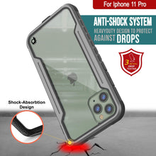 Load image into Gallery viewer, Punkcase iPhone 12 Pro Ravenger Case Protective Military Grade Multilayer Cover [Grey-Black]
