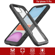 Load image into Gallery viewer, Punkcase iPhone 12 Pro Ravenger Case Protective Military Grade Multilayer Cover [Grey-Black]
