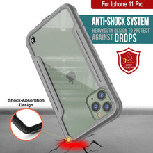 Load image into Gallery viewer, Punkcase iPhone 12 Pro Ravenger Case Protective Military Grade Multilayer Cover [Grey]

