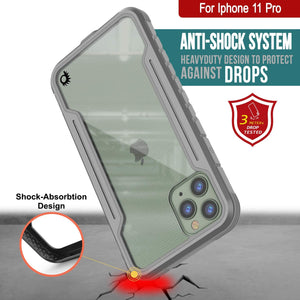 Punkcase iPhone 12 Pro Ravenger Case Protective Military Grade Multilayer Cover [Grey]