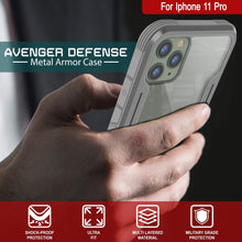 Load image into Gallery viewer, Punkcase iPhone 12 Pro Ravenger Case Protective Military Grade Multilayer Cover [Grey]
