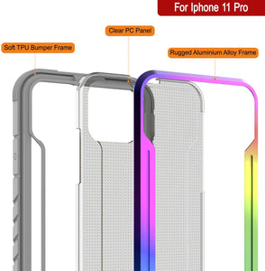 Punkcase iPhone 12 Pro Ravenger Case Protective Military Grade Multilayer Cover [Rainbow]