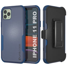 Load image into Gallery viewer, Punkcase for iPhone 11 Pro Belt Clip Multilayer Holster Case [Patron Series] [Navy]
