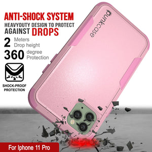 Punkcase for iPhone 11 Pro Belt Clip Multilayer Holster Case [Patron Series] [Pink]