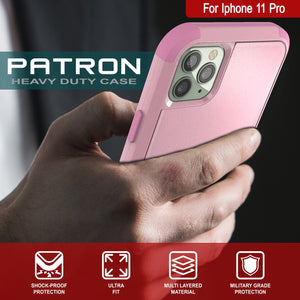 Punkcase for iPhone 11 Pro Belt Clip Multilayer Holster Case [Patron Series] [Pink]