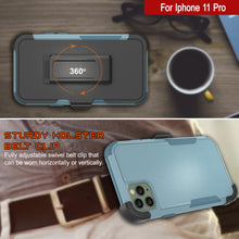 Load image into Gallery viewer, Punkcase for iPhone 11 Pro Belt Clip Multilayer Holster Case [Patron Series] [Mint]
