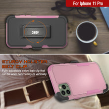 Load image into Gallery viewer, Punkcase for iPhone 11 Pro Belt Clip Multilayer Holster Case [Patron Series] [Pink]
