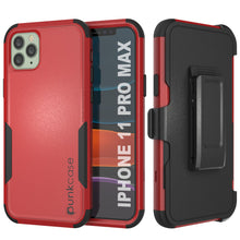 Load image into Gallery viewer, Punkcase for iPhone 11 Pro Max Belt Clip Multilayer Holster Case [Patron Series] [Red-Black]
