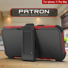 Load image into Gallery viewer, Punkcase for iPhone 11 Pro Max Belt Clip Multilayer Holster Case [Patron Series] [Red-Black]

