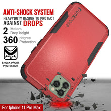 Load image into Gallery viewer, Punkcase for iPhone 11 Pro Max Belt Clip Multilayer Holster Case [Patron Series] [Red-Black]
