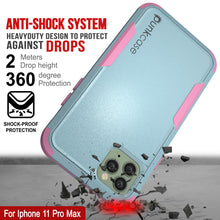 Load image into Gallery viewer, Punkcase for iPhone 11 Pro Max Belt Clip Multilayer Holster Case [Patron Series] [Mint-Pink]
