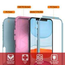 Load image into Gallery viewer, Punkcase for iPhone 11 Pro Max Belt Clip Multilayer Holster Case [Patron Series] [Mint-Pink]
