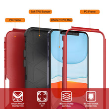 Load image into Gallery viewer, Punkcase for iPhone 11 Pro Max Belt Clip Multilayer Holster Case [Patron Series] [Red-Black]
