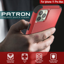 Load image into Gallery viewer, Punkcase for iPhone 11 Pro Max Belt Clip Multilayer Holster Case [Patron Series] [Red-Black]
