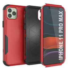 Load image into Gallery viewer, Punkcase for iPhone 11 Pro Max Belt Clip Multilayer Holster Case [Patron Series] [Red-Black]
