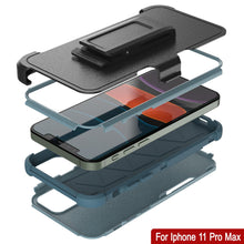 Load image into Gallery viewer, Punkcase for iPhone 11 Pro Max Belt Clip Multilayer Holster Case [Patron Series] [Mint]
