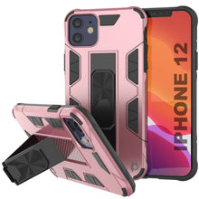 Load image into Gallery viewer, Punkcase iPhone 12 Case [ArmorShield Series] Military Style Protective Dual Layer Case Rose-Gold
