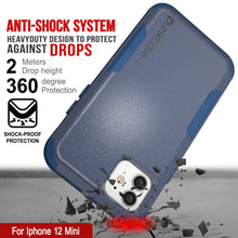 Load image into Gallery viewer, Punkcase for iPhone 12 Mini Belt Clip Multilayer Holster Case [Patron Series] [Navy]
