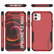 Load image into Gallery viewer, Punkcase for iPhone 12 Mini Belt Clip Multilayer Holster Case [Patron Series] [Red-Black]
