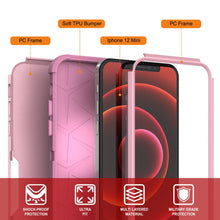 Load image into Gallery viewer, Punkcase for iPhone 12 Mini Belt Clip Multilayer Holster Case [Patron Series] [Pink]
