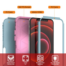 Load image into Gallery viewer, Punkcase for iPhone 12 Mini Belt Clip Multilayer Holster Case [Patron Series] [Mint-Pink]
