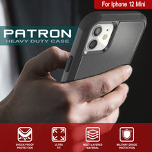 Load image into Gallery viewer, Punkcase for iPhone 12 Mini Belt Clip Multilayer Holster Case [Patron Series] [Black]
