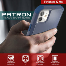Load image into Gallery viewer, Punkcase for iPhone 12 Mini Belt Clip Multilayer Holster Case [Patron Series] [Navy]
