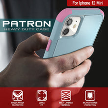 Load image into Gallery viewer, Punkcase for iPhone 12 Mini Belt Clip Multilayer Holster Case [Patron Series] [Mint-Pink]
