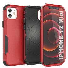 Load image into Gallery viewer, Punkcase for iPhone 12 Mini Belt Clip Multilayer Holster Case [Patron Series] [Red-Black]
