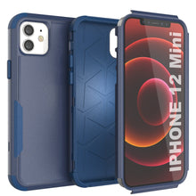 Load image into Gallery viewer, Punkcase for iPhone 12 Mini Belt Clip Multilayer Holster Case [Patron Series] [Navy]
