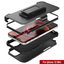 Load image into Gallery viewer, Punkcase for iPhone 12 Mini Belt Clip Multilayer Holster Case [Patron Series] [Black]
