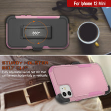 Load image into Gallery viewer, Punkcase for iPhone 12 Mini Belt Clip Multilayer Holster Case [Patron Series] [Pink]
