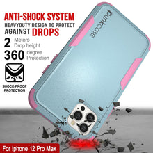 Load image into Gallery viewer, Punkcase for iPhone 12 Pro Max Belt Clip Multilayer Holster Case [Patron Series] [Mint-Pink]
