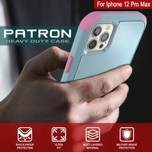 Load image into Gallery viewer, Punkcase for iPhone 12 Pro Max Belt Clip Multilayer Holster Case [Patron Series] [Mint-Pink]
