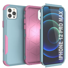 Load image into Gallery viewer, Punkcase for iPhone 12 Pro Max Belt Clip Multilayer Holster Case [Patron Series] [Mint-Pink]
