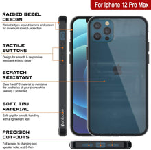 Load image into Gallery viewer, iPhone 13 Pro Max Case Punkcase® LUCID 2.0 Crystal Black Series w/ PUNK SHIELD Screen Protector | Ultra Fit
