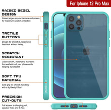 Load image into Gallery viewer, iPhone 13 Pro Max Case Punkcase® LUCID 2.0 Teal Series w/ PUNK SHIELD Screen Protector | Ultra Fit
