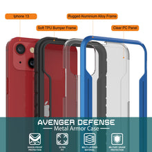 Load image into Gallery viewer, Punkcase iPhone 13 Ravenger Case Protective Military Grade Multilayer Cover [Navy Blue]
