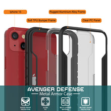 Load image into Gallery viewer, Punkcase iPhone 13 Ravenger Case Protective Military Grade Multilayer Cover [Black]
