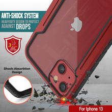 Load image into Gallery viewer, Punkcase iPhone 13 Ravenger Case Protective Military Grade Multilayer Cover [Red]
