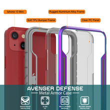 Load image into Gallery viewer, Punkcase iPhone 13 Mini Ravenger Case Protective Military Grade Multilayer Cover [Rainbow]

