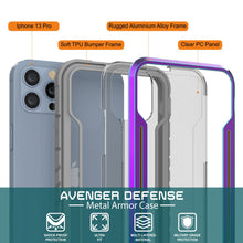 Load image into Gallery viewer, Punkcase iPhone 13 Pro Ravenger Case Protective Military Grade Multilayer Cover [Rainbow]
