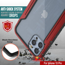 Load image into Gallery viewer, Punkcase iPhone 13 Pro Ravenger Case Protective Military Grade Multilayer Cover [Red]
