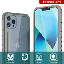 Load image into Gallery viewer, Punkcase iPhone 13 Pro Ravenger Case Protective Military Grade Multilayer Cover [Grey]
