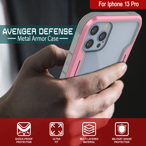 Punkcase iPhone 13 Pro Ravenger Case Protective Military Grade Multilayer Cover [Rose-Gold]