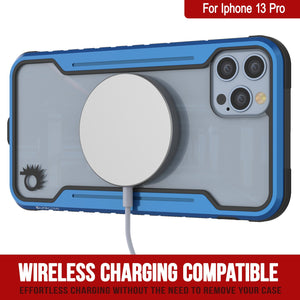 Punkcase iPhone 13 Pro Ravenger Case Protective Military Grade Multilayer Cover [Navy Blue]